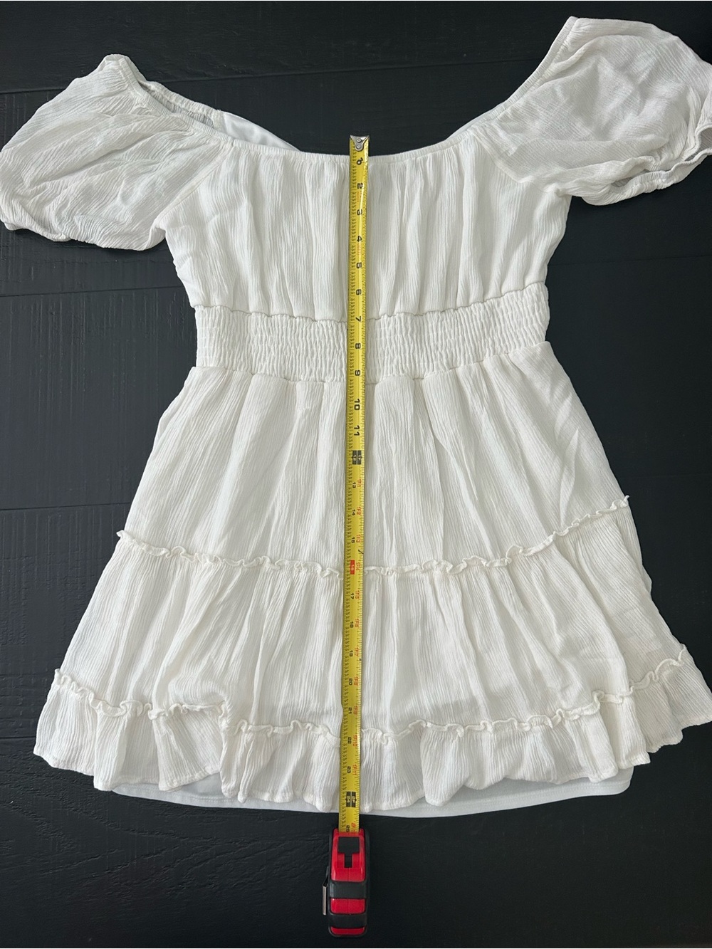 Altar'd State Costal Cowgirl Puff-Sleeve Tiered Mini Dress - Picture 3 of 7